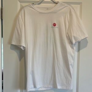 Southern Tide White Short Sleeve Tee with pink and blue Logo
